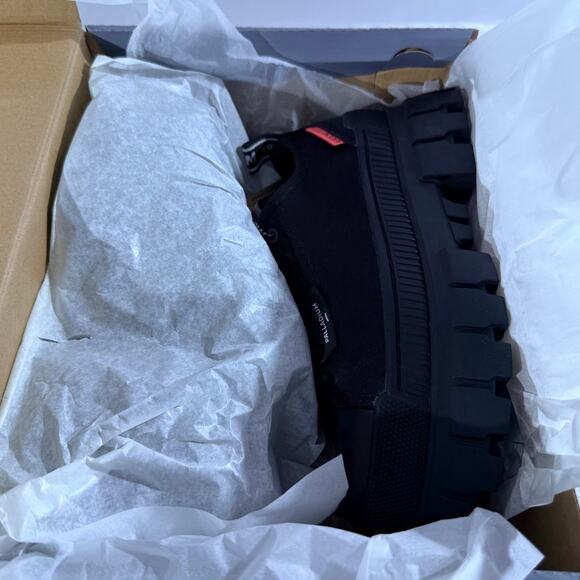 Palladium Revolt Lo Tx Blk/Blk Lug Platform Heel Combat Style New in Box - Picture 6 of 6